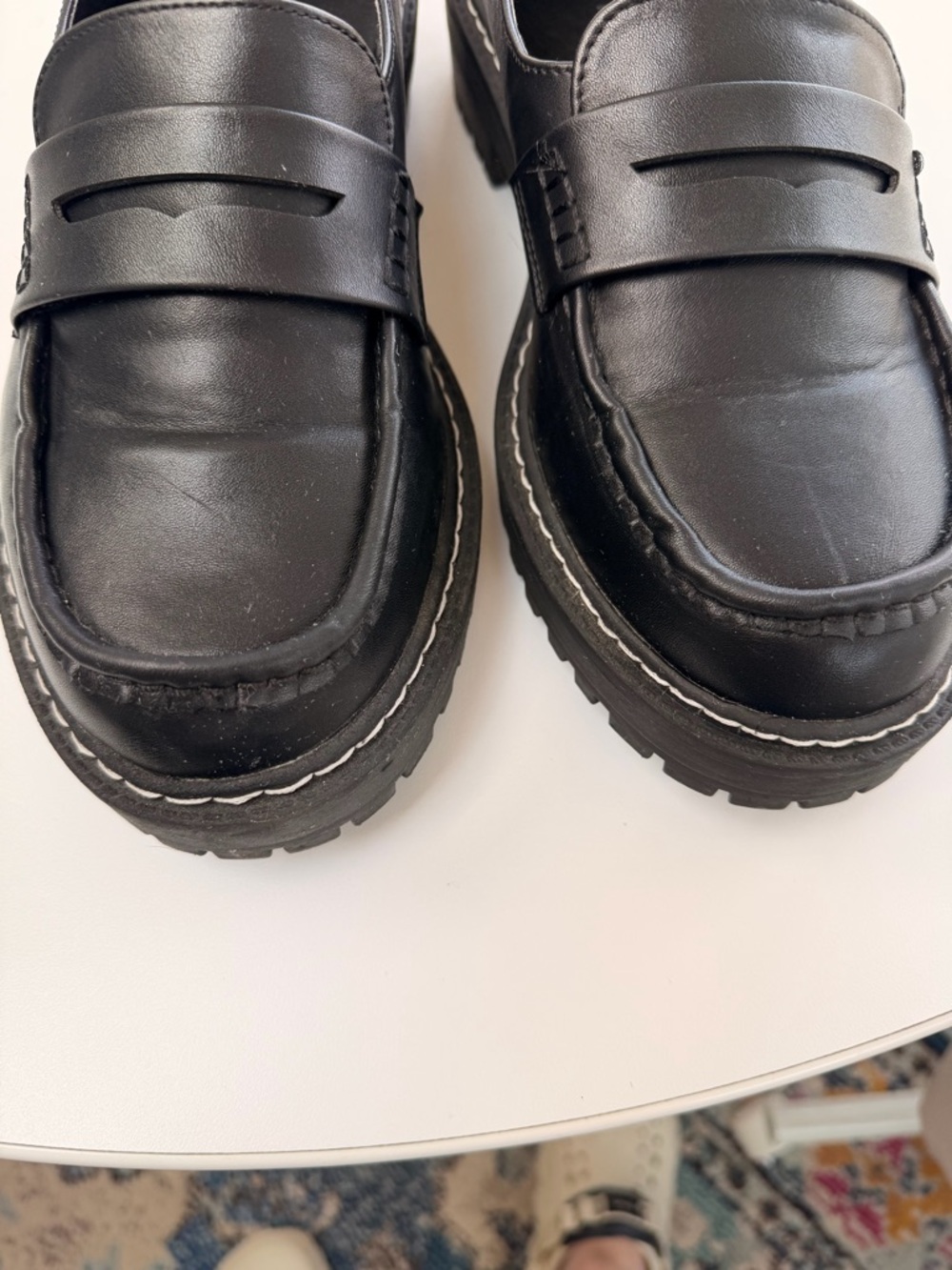 torrid Wide Black Lug Sole Penny Loafers - Picture 4 of 5